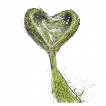 Herz aus Gras/Reben zum Bepflanzen (36 x 85 cm)